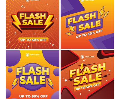 Flash Sale Instagram post banner logo