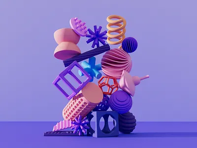 Soft Body 3D Abstract Shapes 3d branding c4d illustration logo