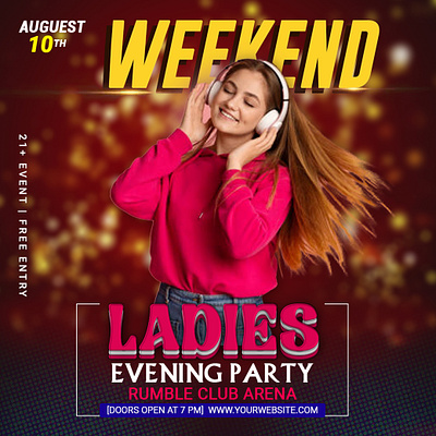 Night Music Party Social Media Post Design advertising agency booklet company content corporate cover cyberspace idea layout marketing media online post product professional promotion sale service social