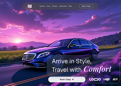 Exploring luxury! ✨ Luxury chauffeur service platform. 🚗 3d branding logo ui