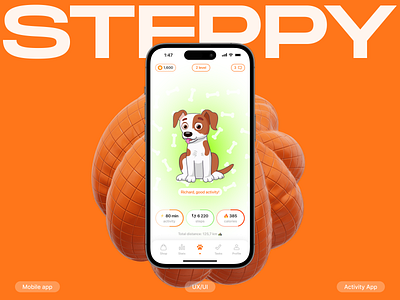 Steppy — Activity app with gamification activityapp app mobile ui ux