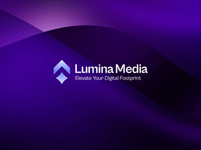 Lumina Media-Logo Design brand guidelines branding business card color palette digital graphic design growth identity design illustration logo logo design luminate media pixel purple shine social media tech ui