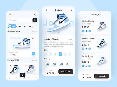 Shoes App Design app design clean ui color design ecommerce footwear market mobile mobile app nike nike shoes online shopping sajib shoe shoes app shoes store spp store ui uiux ux