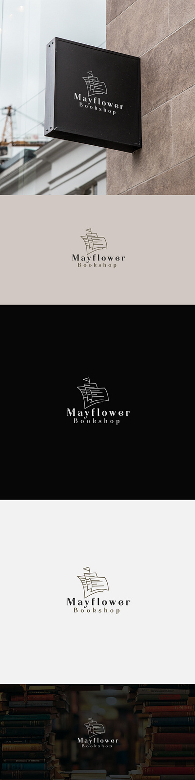 Mayflower bookshop boat bookshop logo mayflower