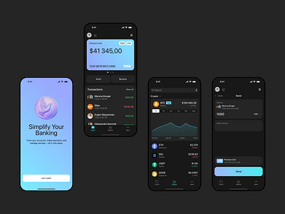 Crypto App Design Concept app design banking app charts crypto figma finance app fintech mobile mobile app ui user interface design web design