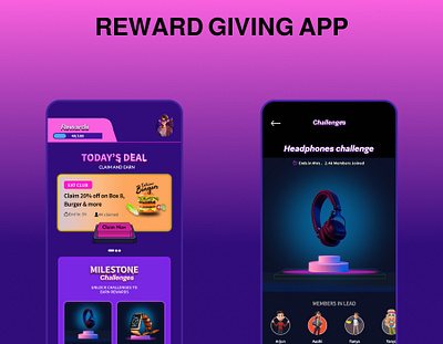 Gaming reward APP app design earn rewards design rewards ui ux