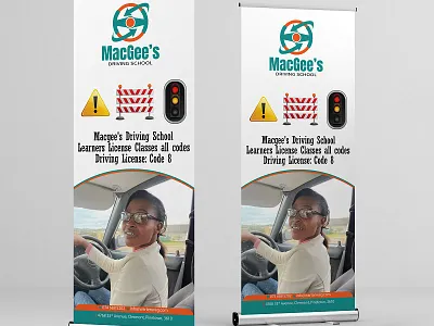 Premium Pull-Up Banner for Driving Schools new drivers