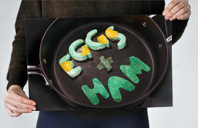 Greenery: Green Eggs + Ham experimental type typography