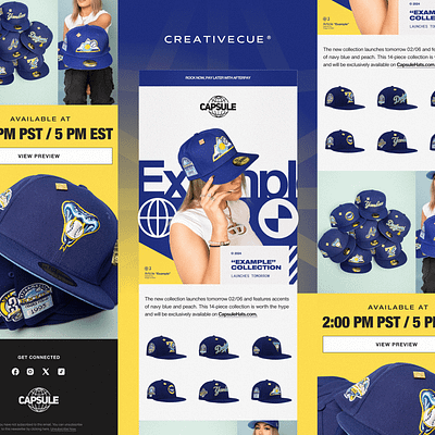 Drop Collection Email for CAPSULE via creativecue.co branding d2c email design email marketing emails streetwear ui websites