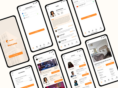 DWELLA: A roommate-finding app app design room ui ux