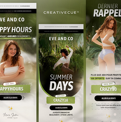 Eve & Co via. creativecue.co branding clothing d2c email email design email designs email marketing emails lingerie marketing campaigns ui