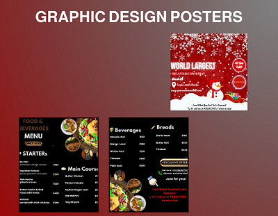 Lets's make Banner & Posters banners menu cards poster design ui design