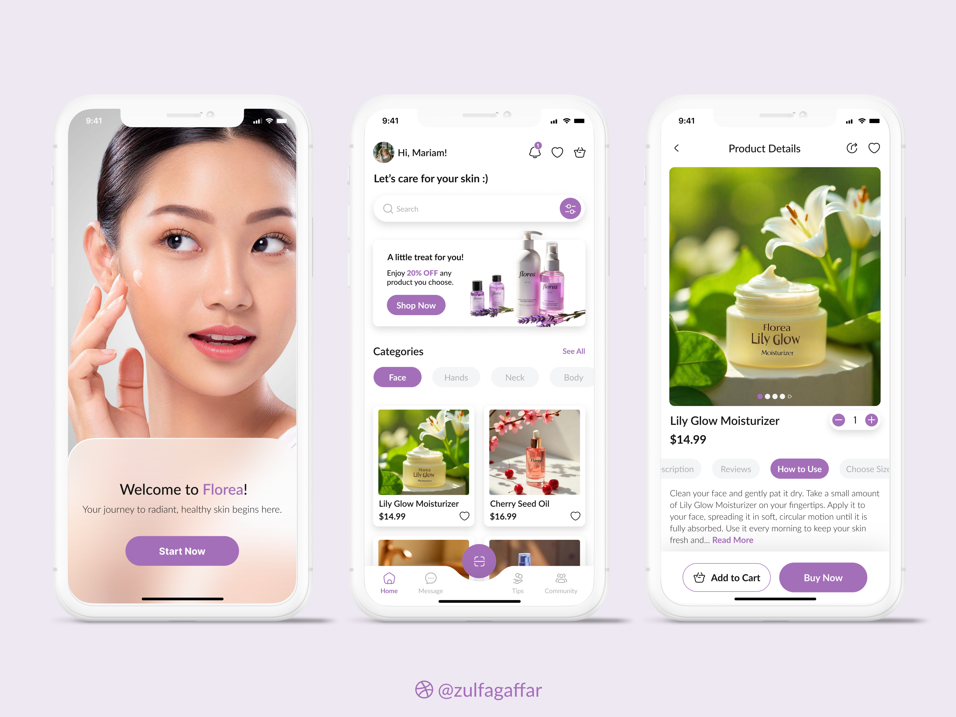 Skin Care App design healthyskin minimal mobileapp skincare skincareapp skincareproducts ui uiux