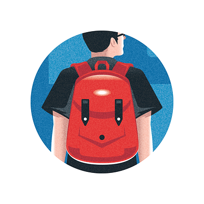 Get In Gear: These travel products can help ease your trip /AARP backpack bag behing illustration man