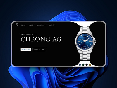 Landing page watches 3d animation app branding colors design graphic design harmony illustration landing page logo motion graphics navy reference ui vector watch watches website