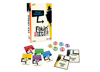 Fakin' It Board Game board games branding game design graphic design licensed products packaging design print design product design