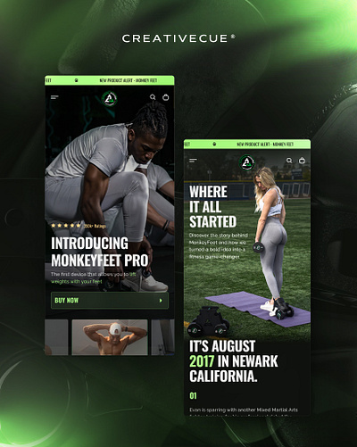 Snap from Animal House Fitness Website via. creativecue.co branding creativecue d2c fitness mobile design mobile ui mobile ui design ui web design websites