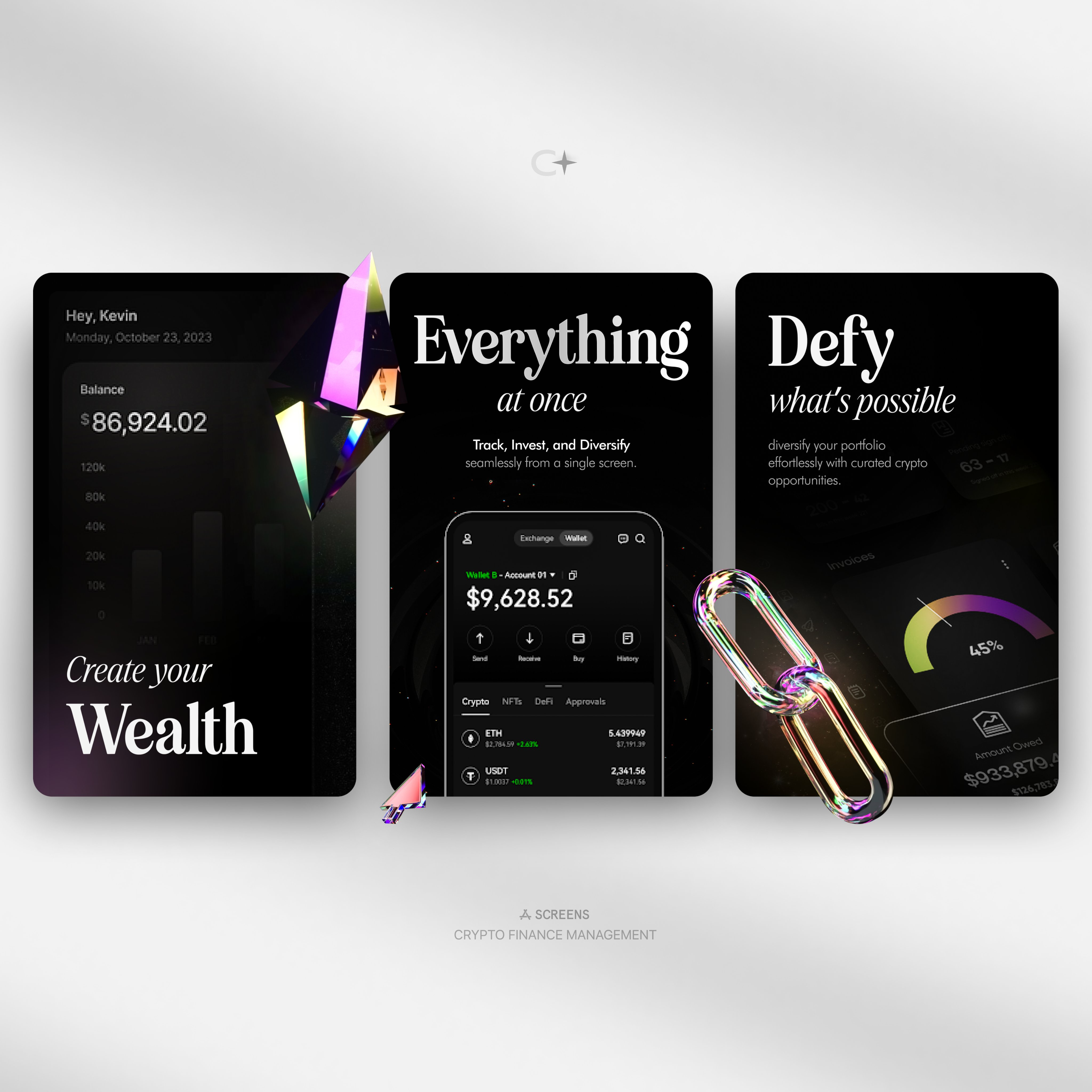 Crypto Appstore Screens Exploration via. appstore appstore screens crypto crypto management crypto ui d2c mobile money management neon design ui ui screens web 3 web 3 designs