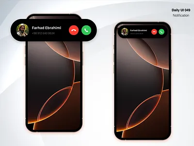 Notification - Daily UI - 049 049 challnege component daily ui 049 daily ui challenge dailyui049 design incoming call ios notification iphone notification notification ui ui element ui example ui ux design uicomponent ux ux element uxcomponent