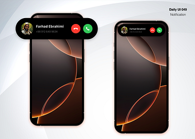 Notification - Daily UI - 049 049 challnege component daily ui 049 daily ui challenge dailyui049 design incoming call ios notification iphone notification notification ui ui element ui example ui ux design uicomponent ux ux element uxcomponent