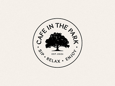 Cafe in the Park brading cafe coffee design eat eatery food hotel logo park restaurant tree