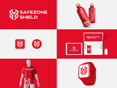 SafeZone Shield 'SZ' Letter With Knight Head Shield Branding branding creative design graphic design logo logos minimalist modern logo monogram safety security logo vector