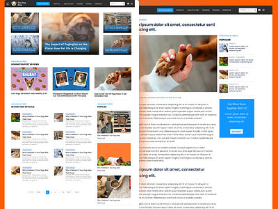 Animal Blogs Modern Design landingpage logo ui web design