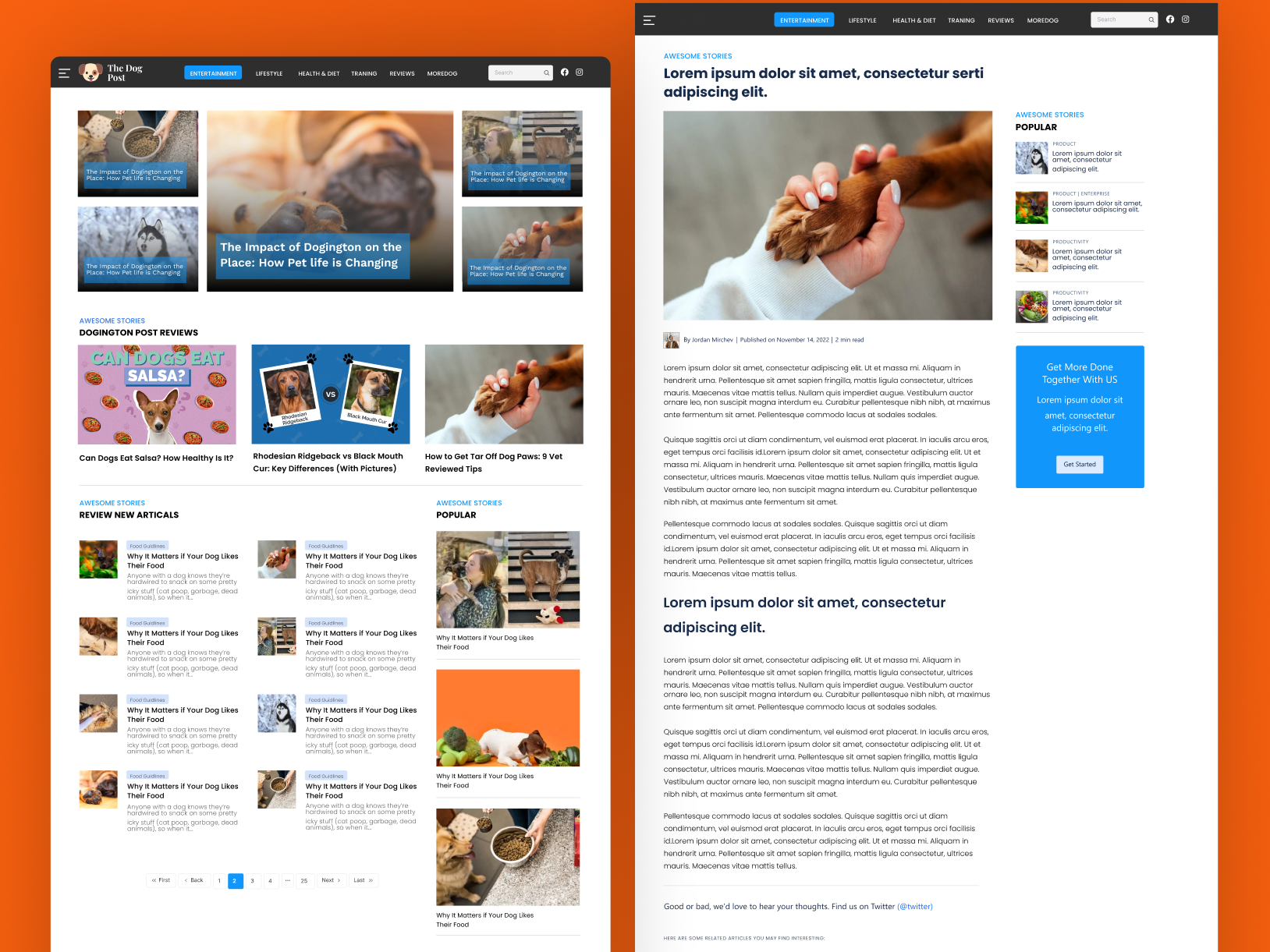 Example of Minimal UI/UX Web Design