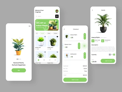 Plant Store App UI mobile app ui mobile app ui design plant plant app plant app ui plant app ui design plant app uiux design plant web plant web design plant website uiux user research