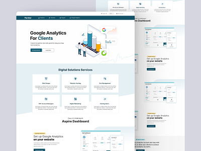 Web page design for google analytics branding design graphic design illustration ui ux vector