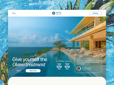 Resort and lifestyle - website design for Olowo resorts golfing lifestyle resort resort website spa ui design web ui website website design wellness