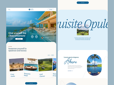 Resort and lifestyle - website design for Olowo resorts golf resort resort website spa ui ui design web design website design wellness