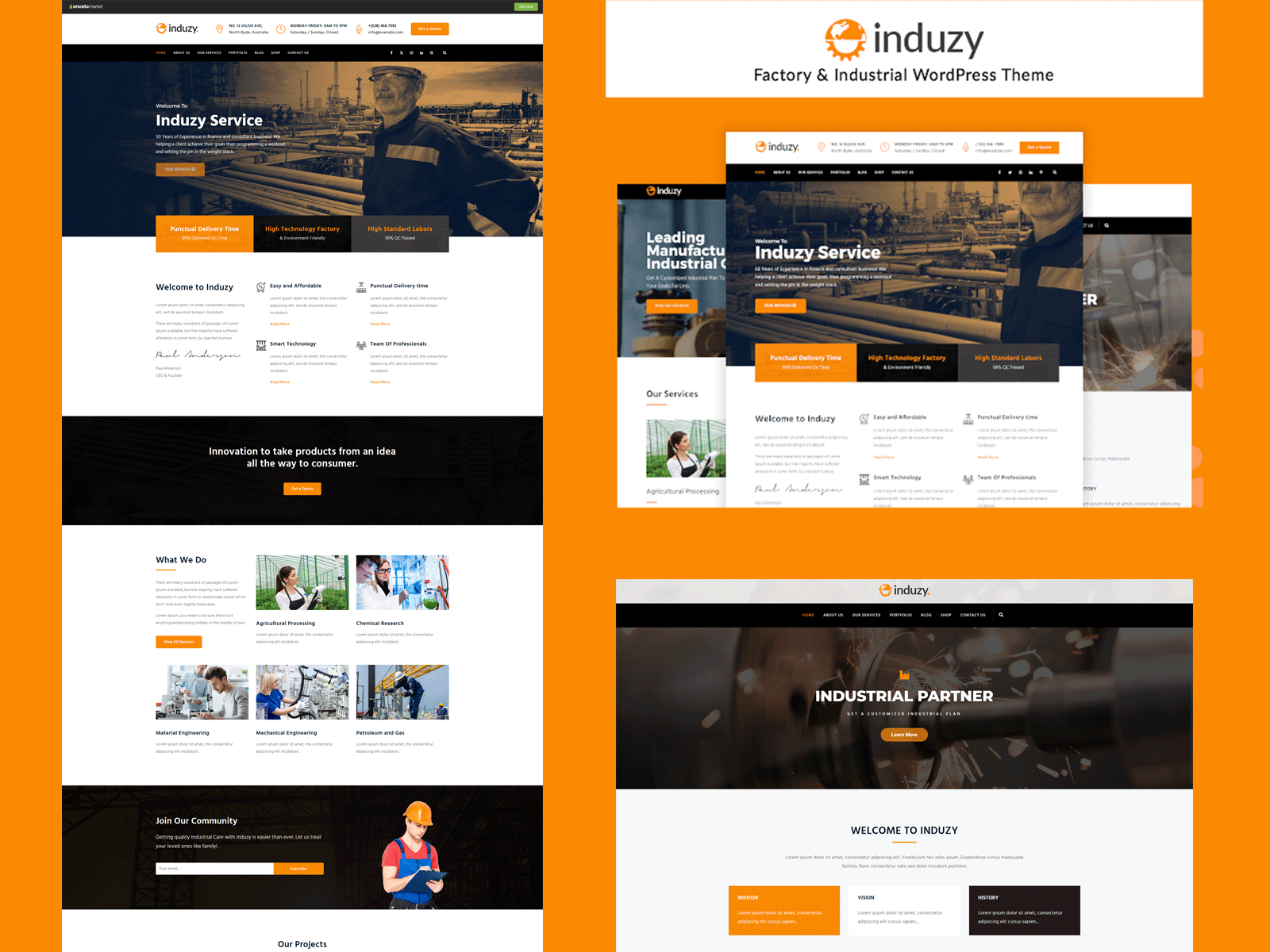 🏭 Build the Future with Induzy! ⚙️ factorywebsite industrialsolutions induzytheme manufacturinginnovation webdesign wordpresstheme