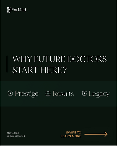 1. Why Future Doctors Start Here? (Pinned Instagram Post) animation branding motion graphics ui