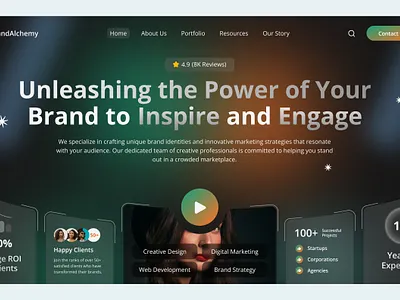 BrandAlchemy Creative Agency agency branding graphic design ui ux website
