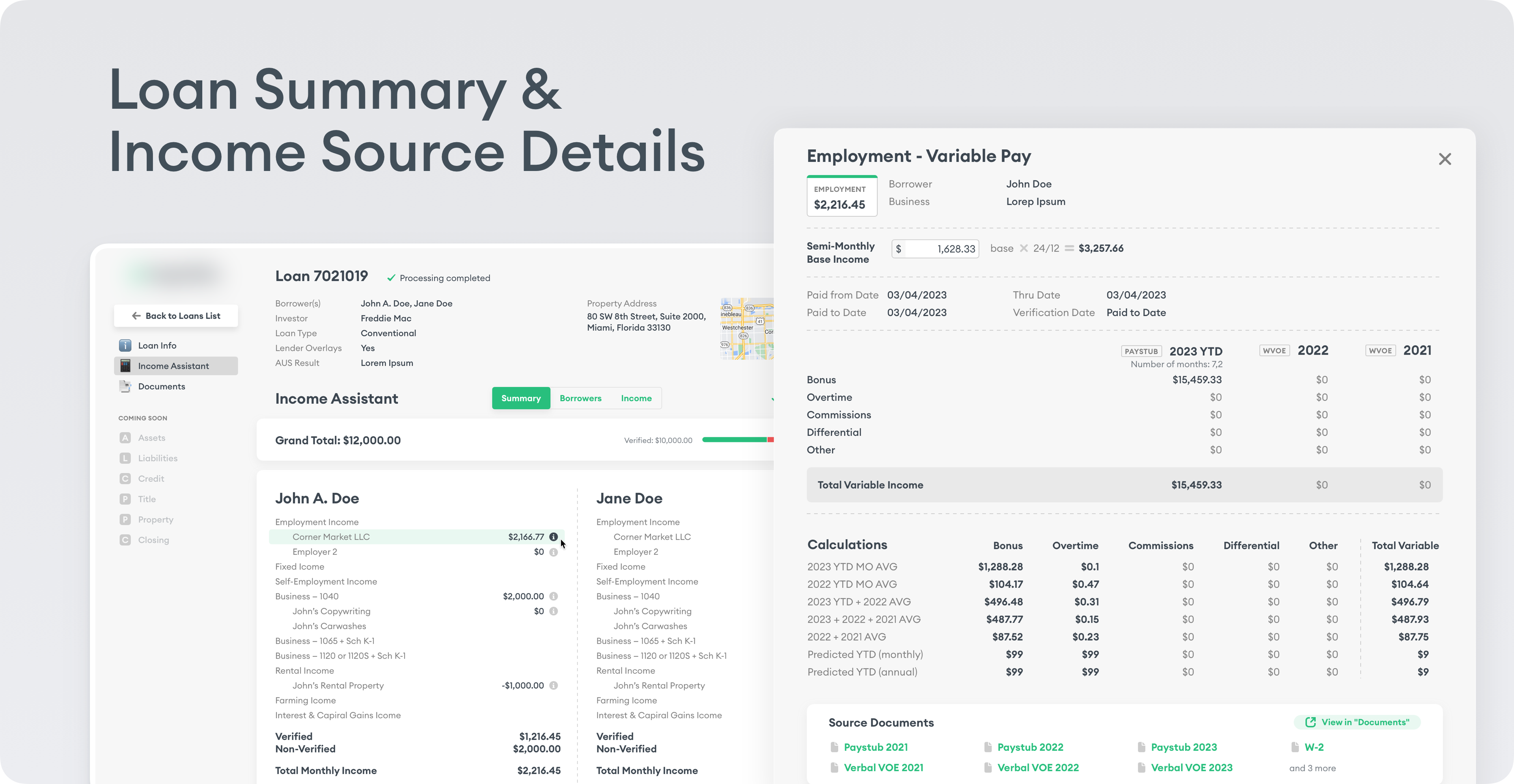 AI-Powered Mortgage Tool ai application assistant finance fintech income loan management minimal modern money mortgage ui ux web design