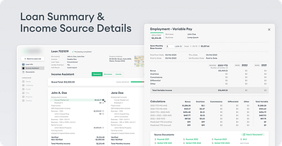 AI-Powered Mortgage Tool ai application assistant finance fintech income loan management minimal modern money mortgage ui ux web design