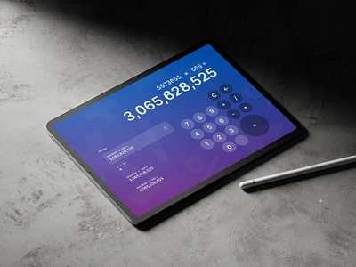 Calculator for iPad (And it can judge you) app design ui ux