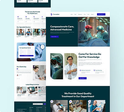 Medical Landing Page design animation branding graphic design logo ui ux