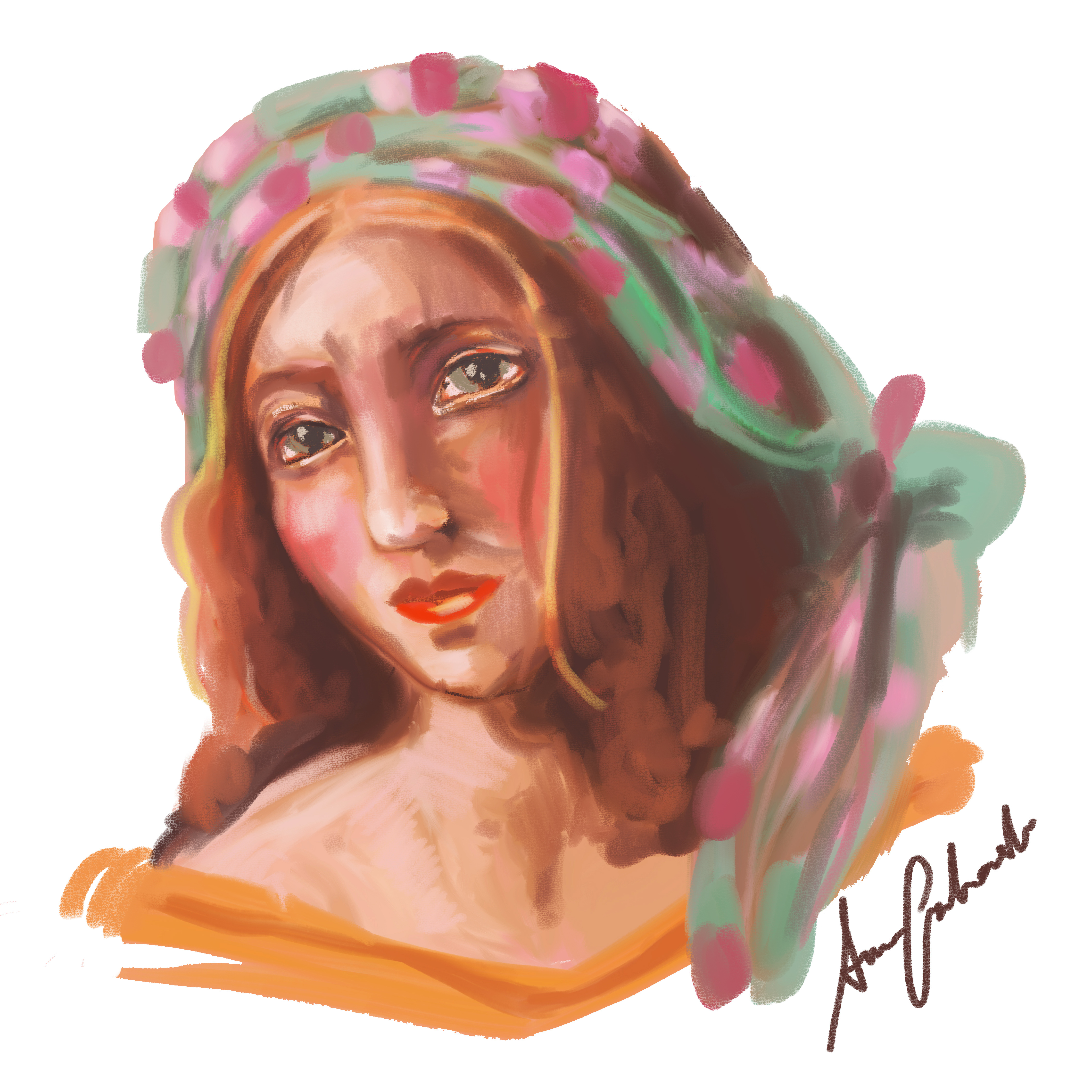 Digital painting design digital graphic design illustration portrait