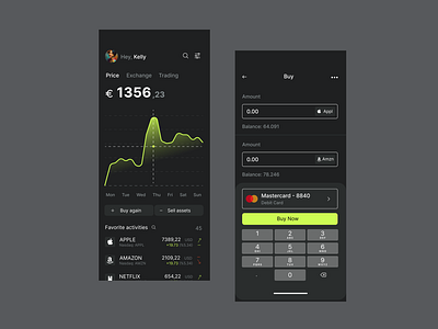 Basic Investment App app graphic design mobileapp ui ux uıux