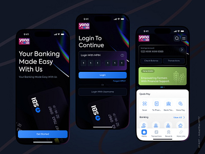 Bank App ak art57 akart57 arshad khan arshad uiux banking banking app banking app uiux dark mode mobile app fintech fintech app login page mobile app uiux mobile ui otp otp ui sbi app sbi yono app yono