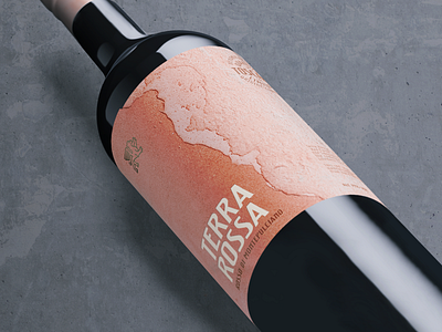 Terra Rossa bespoke font branding graphic design italian wine lettering terra rossa tuscany wine label wine packaging