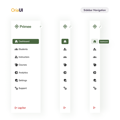 Sidebar Menu for Education platform dasboard menu product design ui usability user experience ux webapp