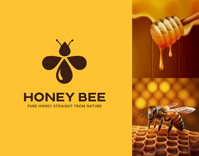 HONEY BEE Logo Design honey logo logo logo creator logo design logo maker