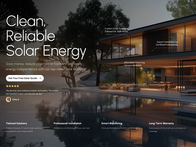 Hero Section for Framer business clean cta energy features framer header hero image landing photo solar testimonial ui