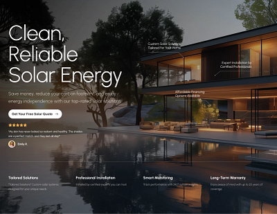 Hero Section for Framer business clean cta energy features framer header hero image landing photo solar testimonial ui