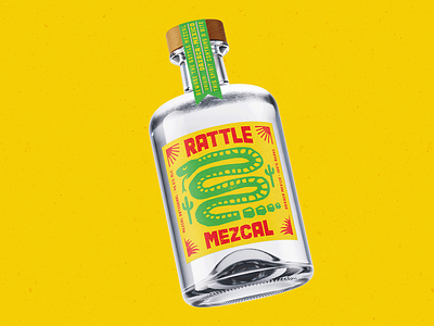 Rattle Mezcal agave bespoke font branding design font graphic design illustration logo mexicana font mexico mezcal mezcal bottle mezcal design packaging rattlesnake spirit packaging texture typography ui vintage