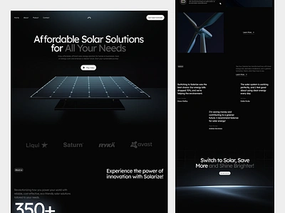 Lumensol - Solar Energy Landing Page earth eco power energy green landing page renewable solar solar energy solar panel ui website website design