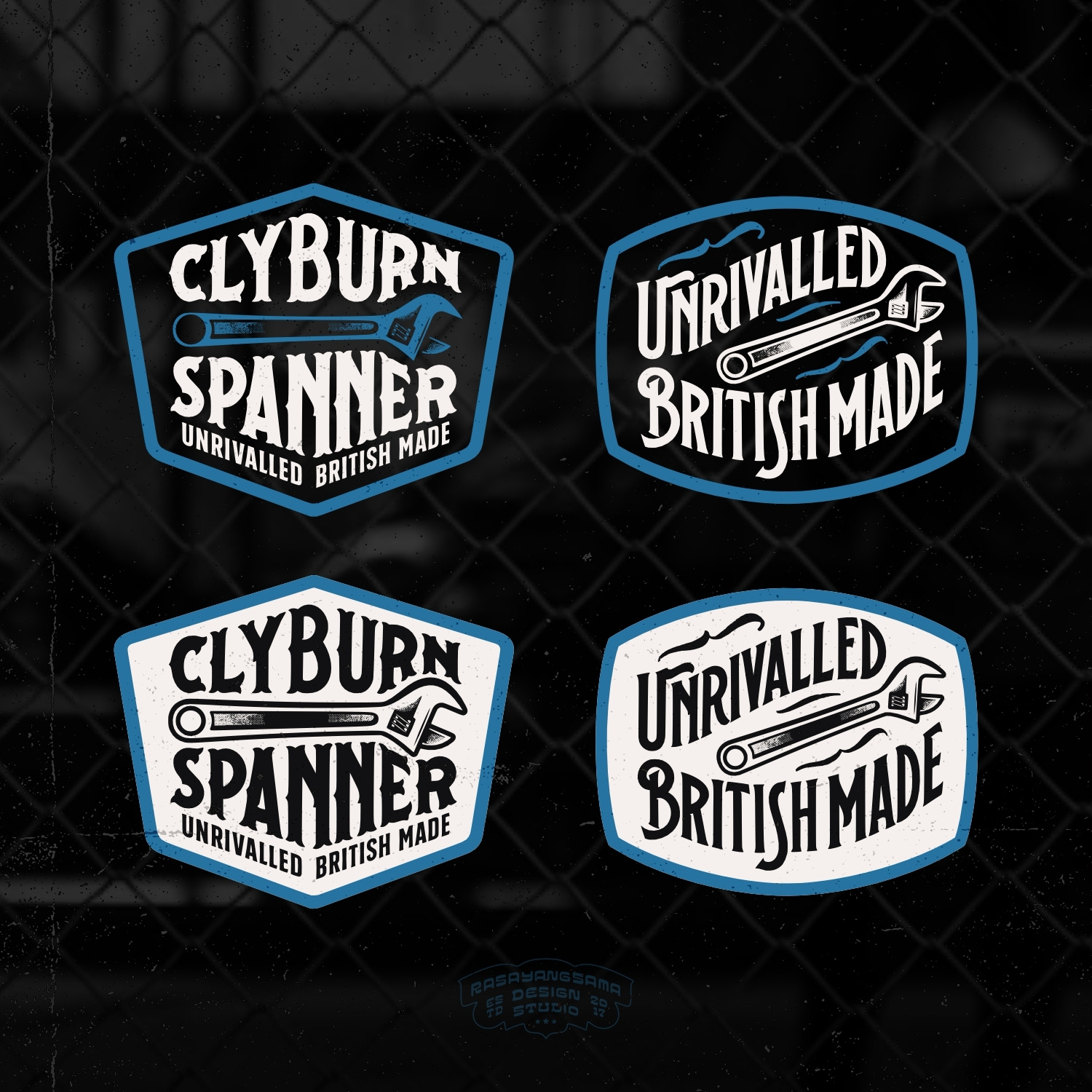 Clyburn Spanner Badge Design badge badge design badges blue collar blue collar brand branding cap design clyburn spanner graphic design hand drawn handlettering illustration logo patch patch design retro typography vintage design wordmark